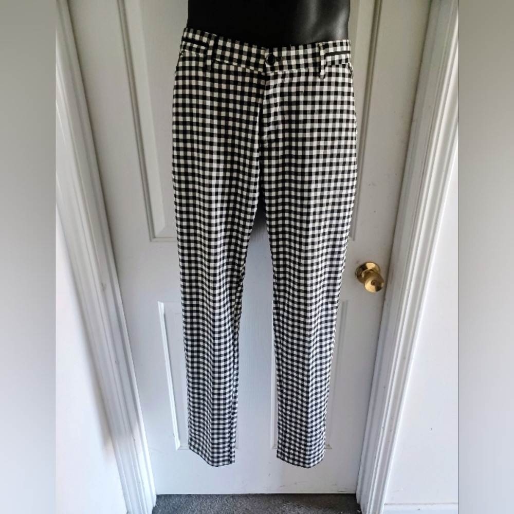 TR Premium British Style Checkered Dress Pants | Black & White, 34W x 32L - 🇬🇧 - Picture 9 of 10